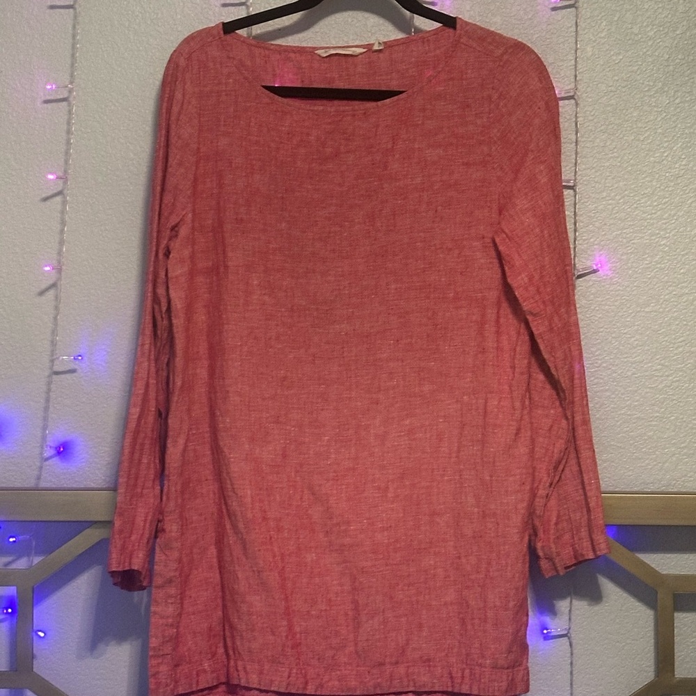 Soft Surroundings red linen top
